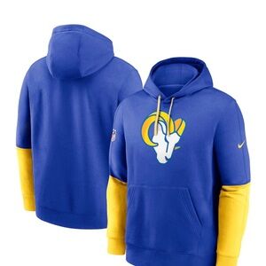 Nike Blue and Yellow Hoodie